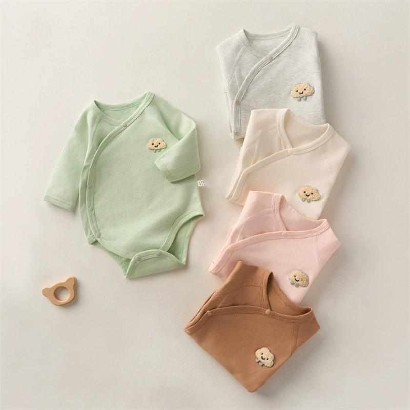 2024 осень и зима новая новорожденная одежда из чистого хлопка
