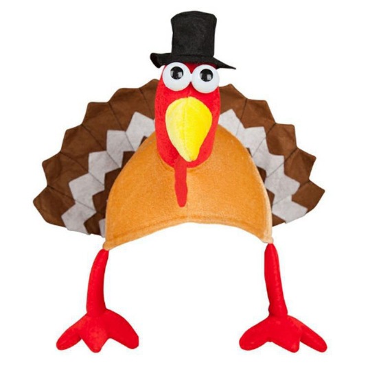 Acción de Gracias sombrero de pavo de Acción de Gracias en movimiento cubierta de la cabeza de Turquía decoración de Acción de Gracias sombrero de fiesta