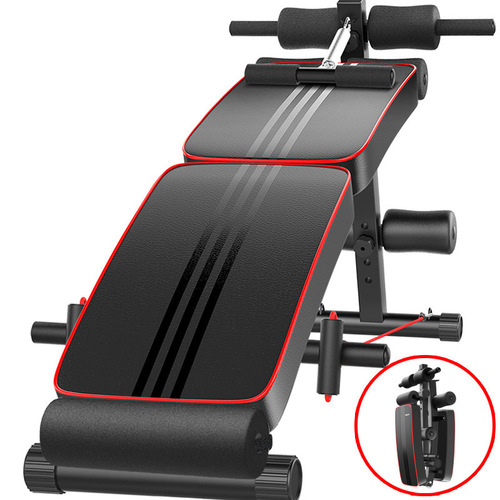 Folding Supine Board Men's Multi-functional Abdominal Trainer Women's Abdominal Exercise Fitness Equipment Home Sit-up Board