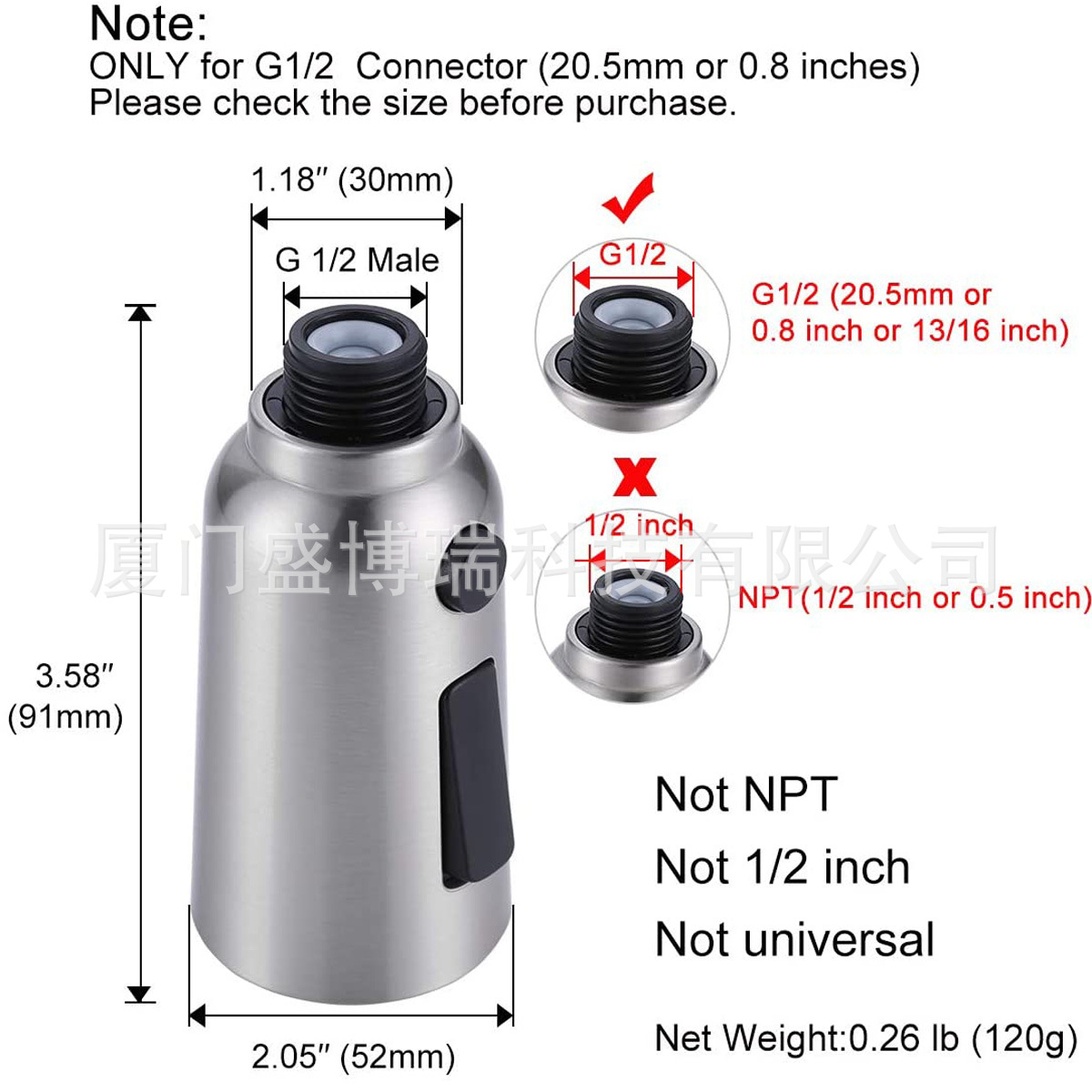 Kitchen pull-out faucet accessories, pull-out head series, sink, sink, multi-functional anti-splash water extension nozzle undefined