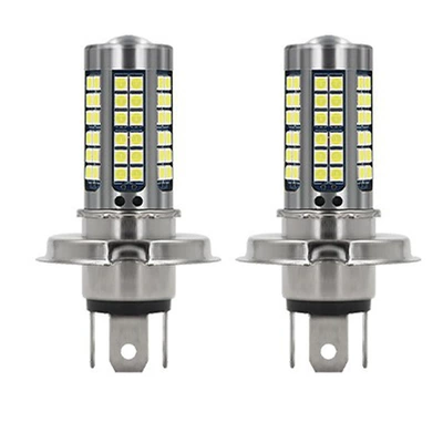 Motorcycle Electric Vehicle Led Dual-Claw Headlight Wide Voltage Wire-Free Scooter Tricycle H4 Ba20D P15D (Motorcycle headlights, headlights) - white-light-h4