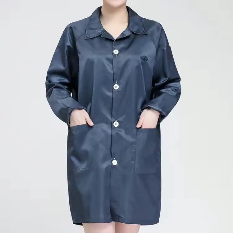 静电衣服防尘无尘工作服电子厂蓝色白色车间男女防静电大褂防护服|undefined