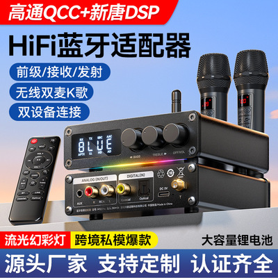 Новый адаптер Bluetooth Qualcomm Audio Receiver Aptx -лихорадка -Класс предварительный двойной беспроводной микрофон