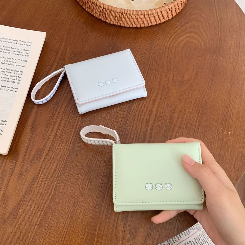 チーズ財布日系かわいいカバンショートレディース小銭入れ三つ折り小清新刺繍質感カバン挟み|undefined
