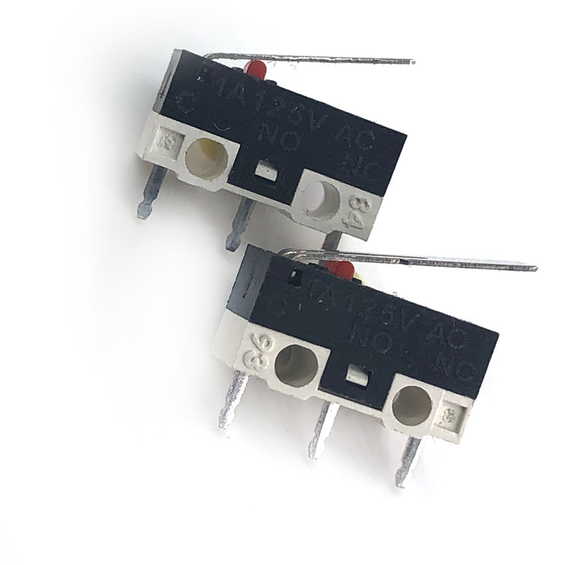 Microswitch for WK Mouse with Straight Handle, Bent Handle Side Insert, Small Reversible Square Foot Micro-light Touch Button Switch