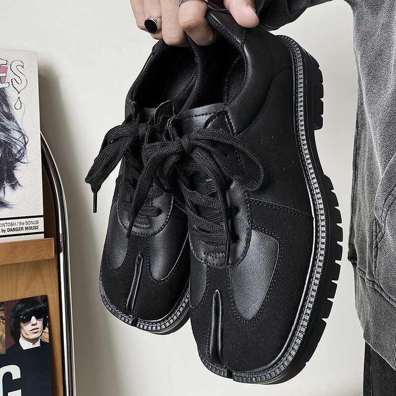 ShoeVault Cross-Border Thick-Soled Korean Dongdaemun Split-Toe Niche Casual Training Pig's Trotter Men's Derby Shoes YS565_voghion.com