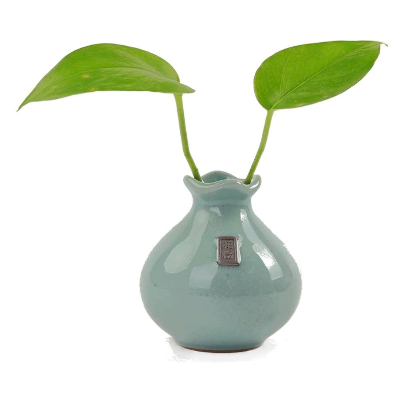 Керамическая Маленькая ваза Ретро креативное украшение дома мини Ge печь маленький цветок гидропоника маленький цветок простой оптом