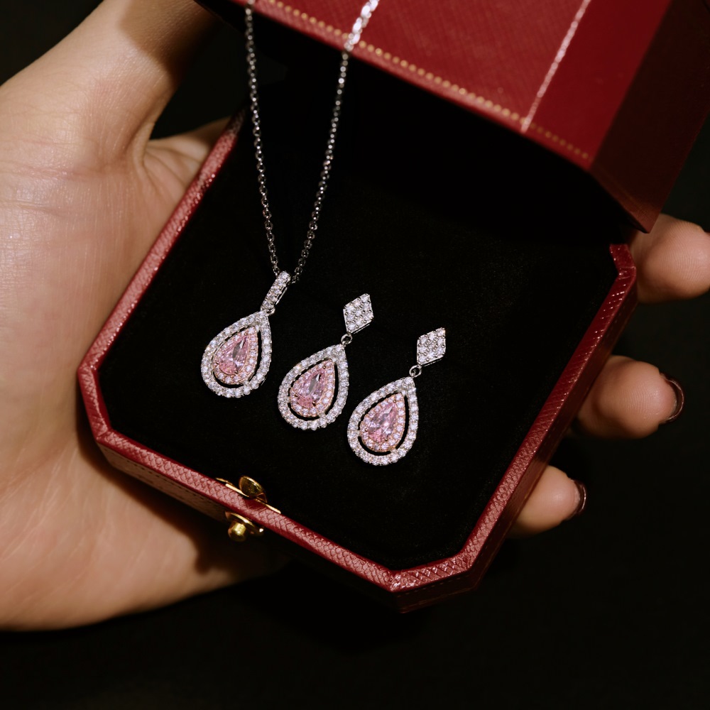 Simple Style Water Droplets Sterling Silver Inlay Zircon Women's Jewelry Set display picture 1