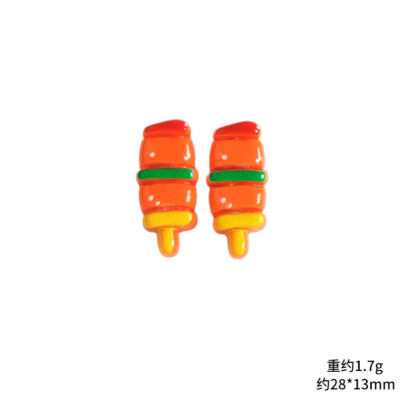 仿真微缩烧烤串串食玩手工diy奶油胶水杯冰箱贴鞋扣树脂小配件|undefined