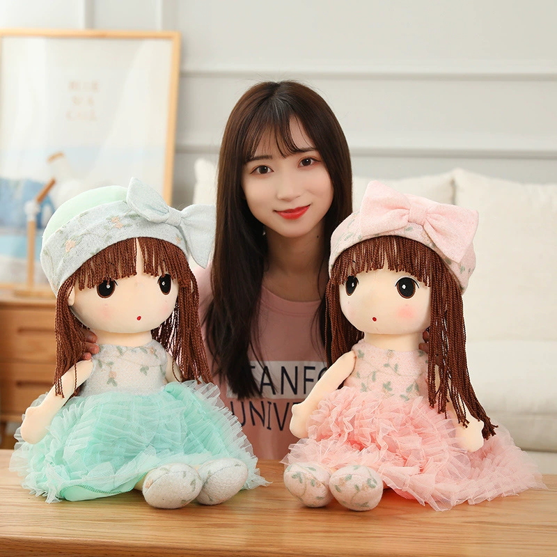 Knitted lace children's doll, Birthday gift