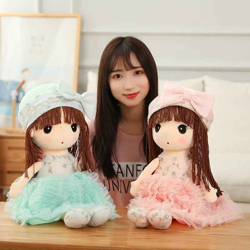 Knitted lace children's doll, Birthday gift