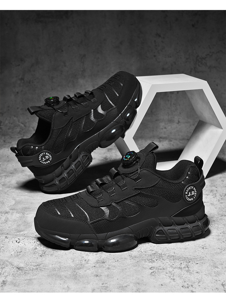 Chaussures de travail spéciales pour hommes, anti-écrasement et anti-perforation, résistantes à l'usure, antidérapantes, légères, respirantes, embout en acier, sécurité au travail_voghion.com