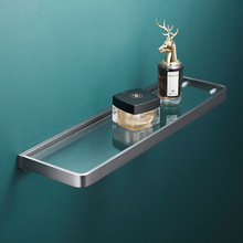 德国轻奢全铜浴室置物架酒店卫生间洗漱台镜前托盘架化妆品隔板架