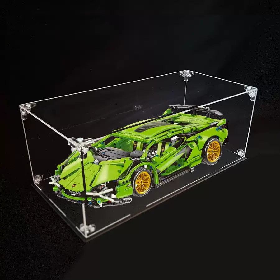 亚克力展示盒1:18比例乐高积木24合金汽车模型10桌面收纳盒防尘罩