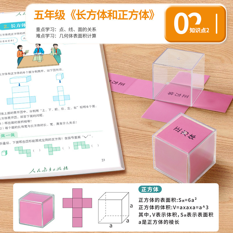 几何体模型透明立体几何图形展开图小学生儿童益智实验器材一到六|undefined