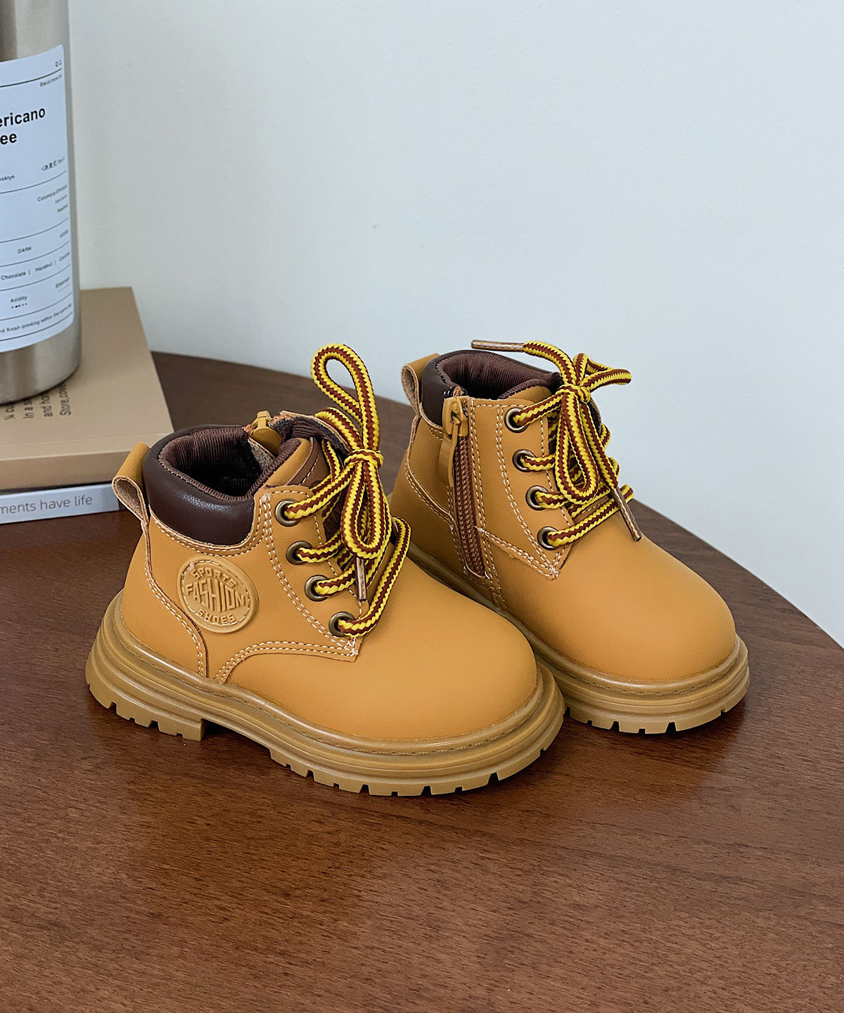 {15-42} Scarpe da passeggio per bambini Martin 2023 autunnali con suola morbida per ragazze e ragazzine corte per ragazzi grandi gialle_voghion.com