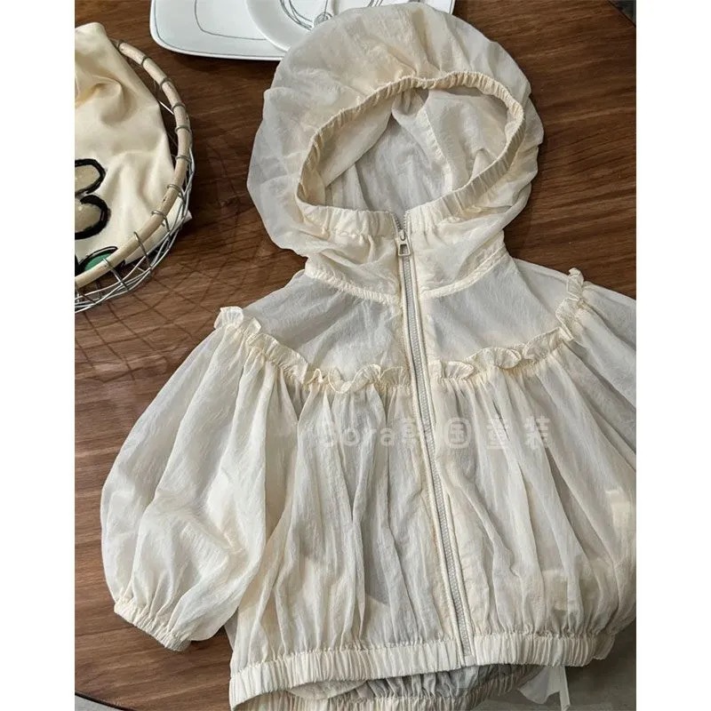 Niños protector solar chaqueta de niñas 2025 nuevo niño coreano delgado niñas anti-UV