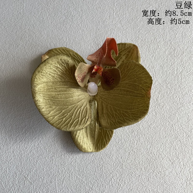 擬似顕紋胡蝶蘭花頭飾りヘアピン手作りdiyケーキデザート台装飾盆栽生け花制作|undefined