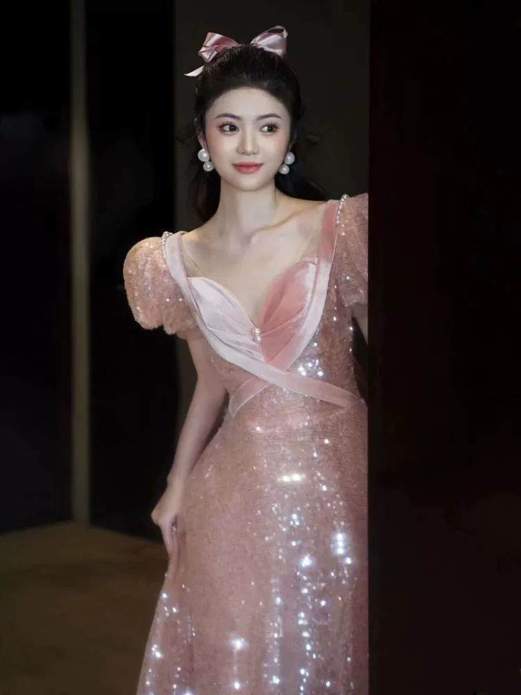 Fuchsia elite evening dress for bride