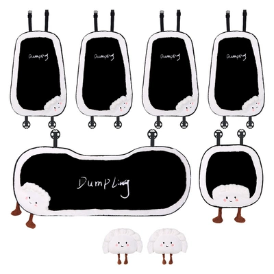 Waist support Integrated Seat Cushion, Cute and - plush-dumpling-cushion-seven-piece-set-headrest-2