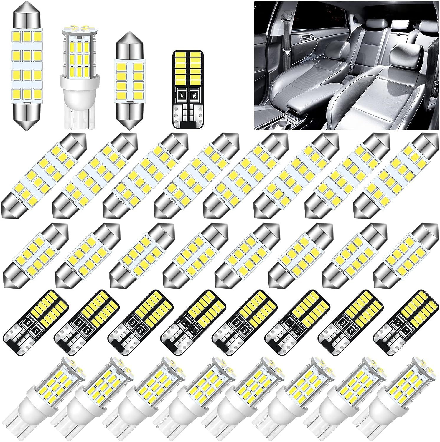 Auto LED conjunto 32PCS T10 luz de ancho 31MM doble punta luz de lectura lámpara de matrícula luz interior