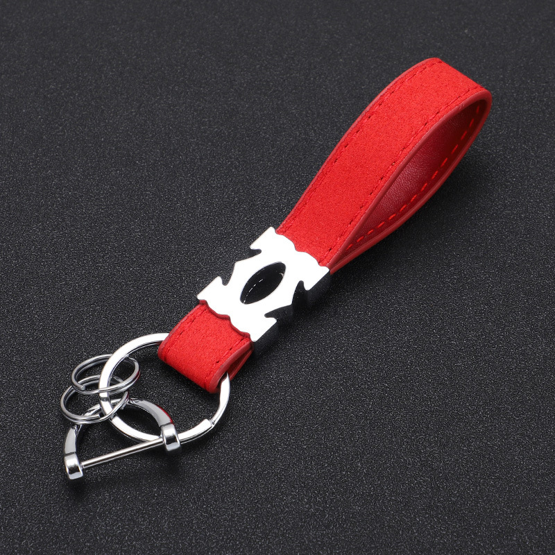 Nuevo llavero de coche de moda llavero de piel de gamula pareja de hombres y mujeres colgante creativo de personalidad de alta gama