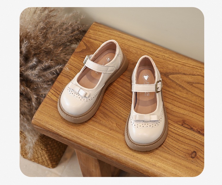 Mädchen Lederschuhe Mit Schleife Weiche Sohle Für Auftritte_voghion.com