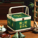 2025 Mid-Autumn Festival Bamboo Basket Gift Box Square Large Capacity Portable Bamboo Basket Food Gift Packaging Box with Logo