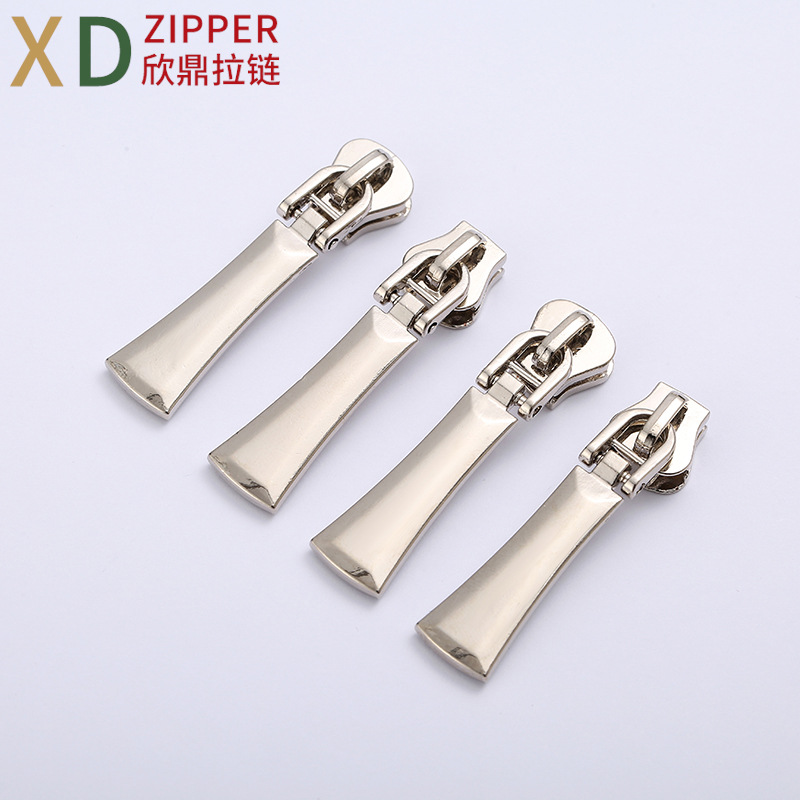 现货金属加厚背包拉链头5#银色长拉片箱包衣服通用拉头辅料批发