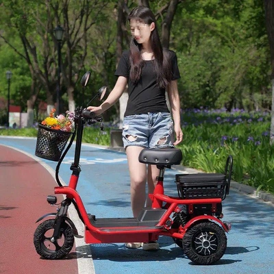 Children's Battery Car, Foldable, Qatlanan elektrik velosipedlər - red-24v