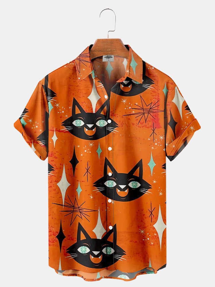 Serie Camisas estampadas Fabricantes de Halloween para hombres Hawaii Halloween Source Station Camisas digitales para hombres transfronterizos 3D
