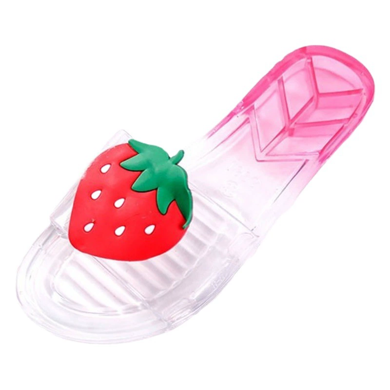 Детские тапочки для родителей и детей, летние пляжные сандалии в Корейском стиле оптом, для маленьких мальчиков и девочек, прозрачные фрукты, уличные пляжные сандалии для женщин