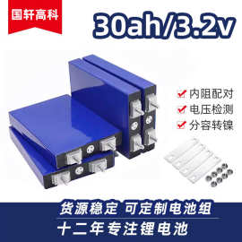 全新 30ah 国轩磷酸铁锂电芯Lifepo4 电池