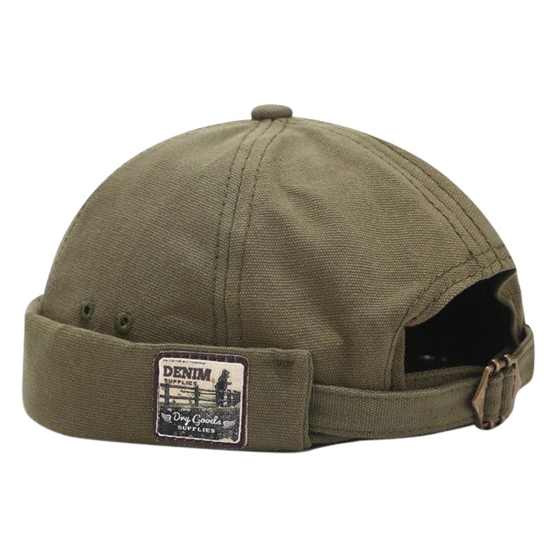 Sombrero de mujer de Moda de Primavera nuevo sombrero de melón retro sin ala estilo coreano versátil sombrero de piso de los hombres de la calle hip hop yuppie sombrero