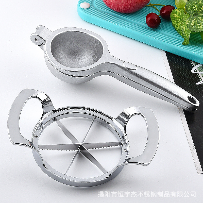 柠檬夹压汁器 手动榨汁机挤压器 家用分果切分割水果切批发