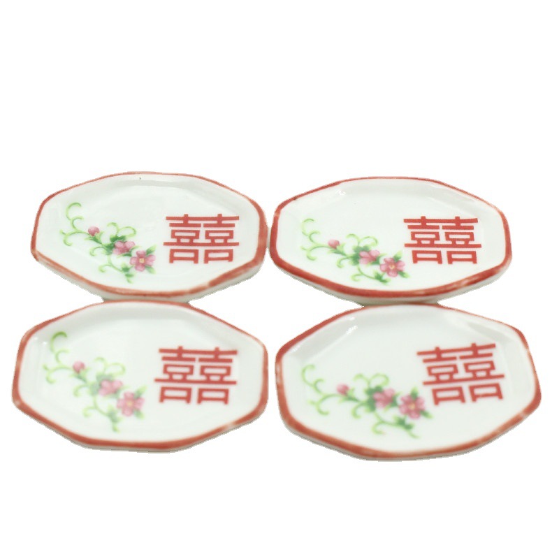 dollhouse miniatures΢��ʳ��diyģ�ͷ����������ϲ���մɵ�