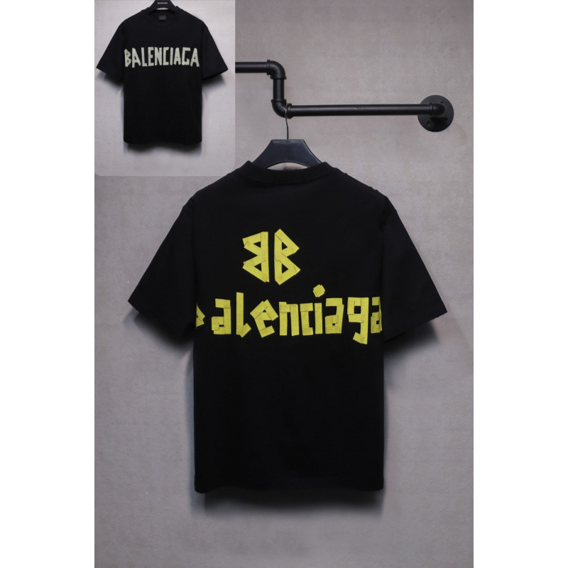 25ssクロスボーダー高品質タワーテーププリントレタードダメージ半袖Tシャツゆったり万能ワンピース卸売|undefined