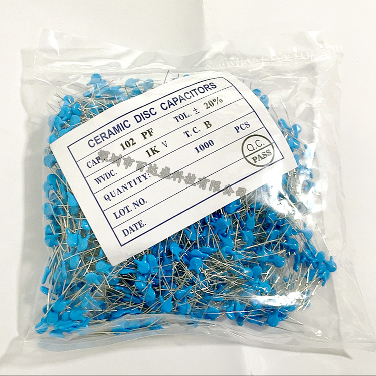 高压瓷片电容1KV102 1NF 1000V 瓷介电容 普通  电子配单bom