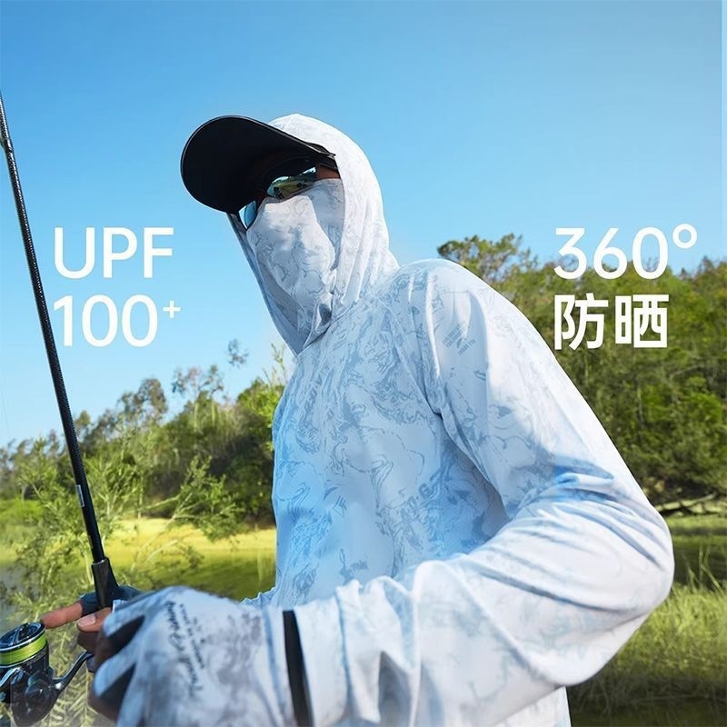 Sudeste asiático explosivo transfronterizo seda de hielo ropa de protección solar para hombres nueva ropa de protección solar ultravioleta delgada transpirable pesca al aire libre