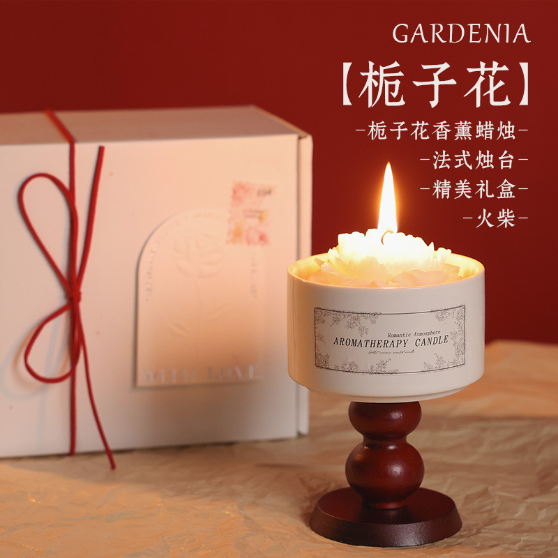 七夕情人节浪漫山茶花香薰蜡烛送女生日礼物高级感香氛摆件伴手礼|undefined