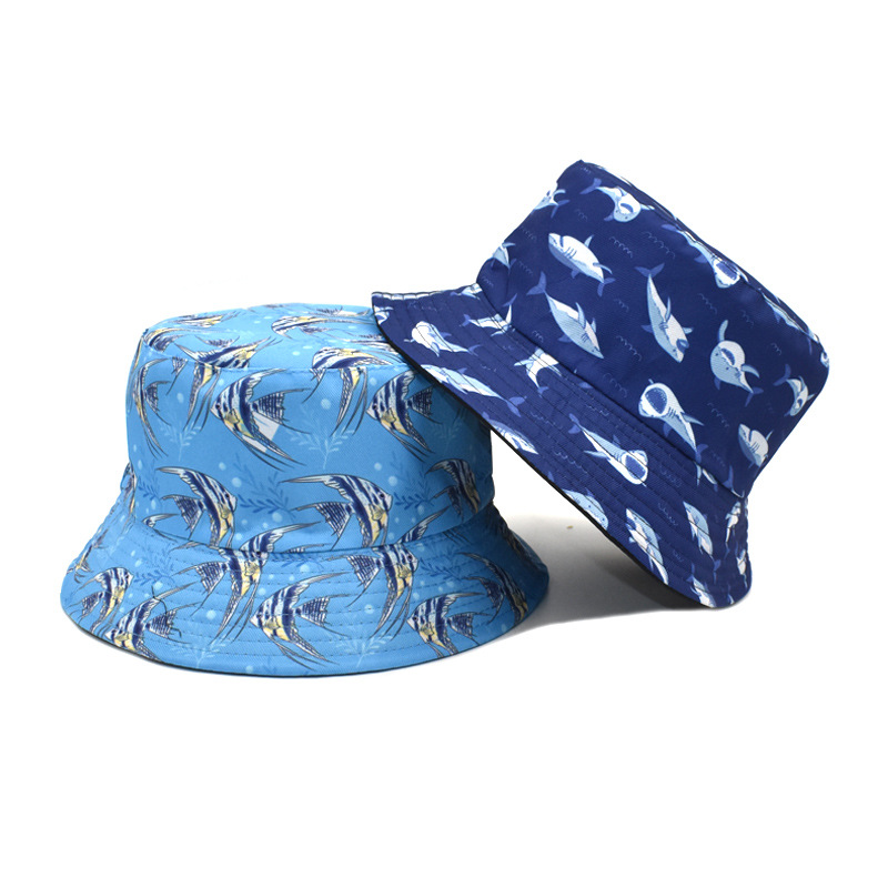 Women's Fashion Geometric Printing Flat Eaves Bucket Hat display picture 3