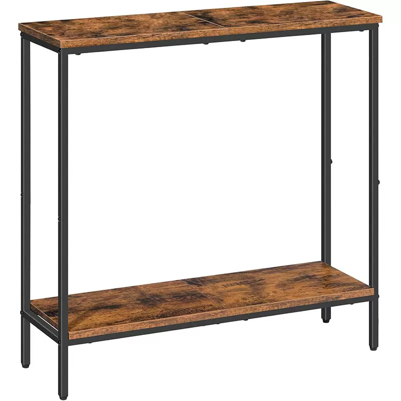 29.5英寸长窄玄关桌 沙发后面的8.7英寸深沙发桌 带2层储物展示架