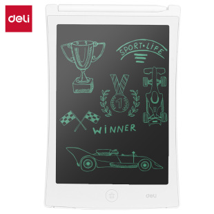 Deli Yz300 Lcd Writing Tablet - 8.5inch (White) (Piece) Highlight Notes with One Click Erasing