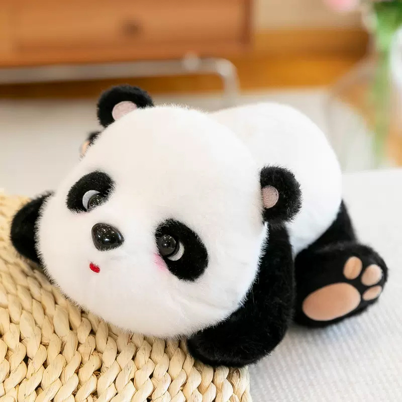 Caricatura encantadora muñeca panda muñeca creativa sofá almohada adornos juguetes de peluche muñeca regalo de vacaciones para niños
