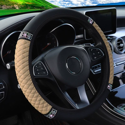Steering wheel cover | Cover Without Inner Ring - beige-36-38cm