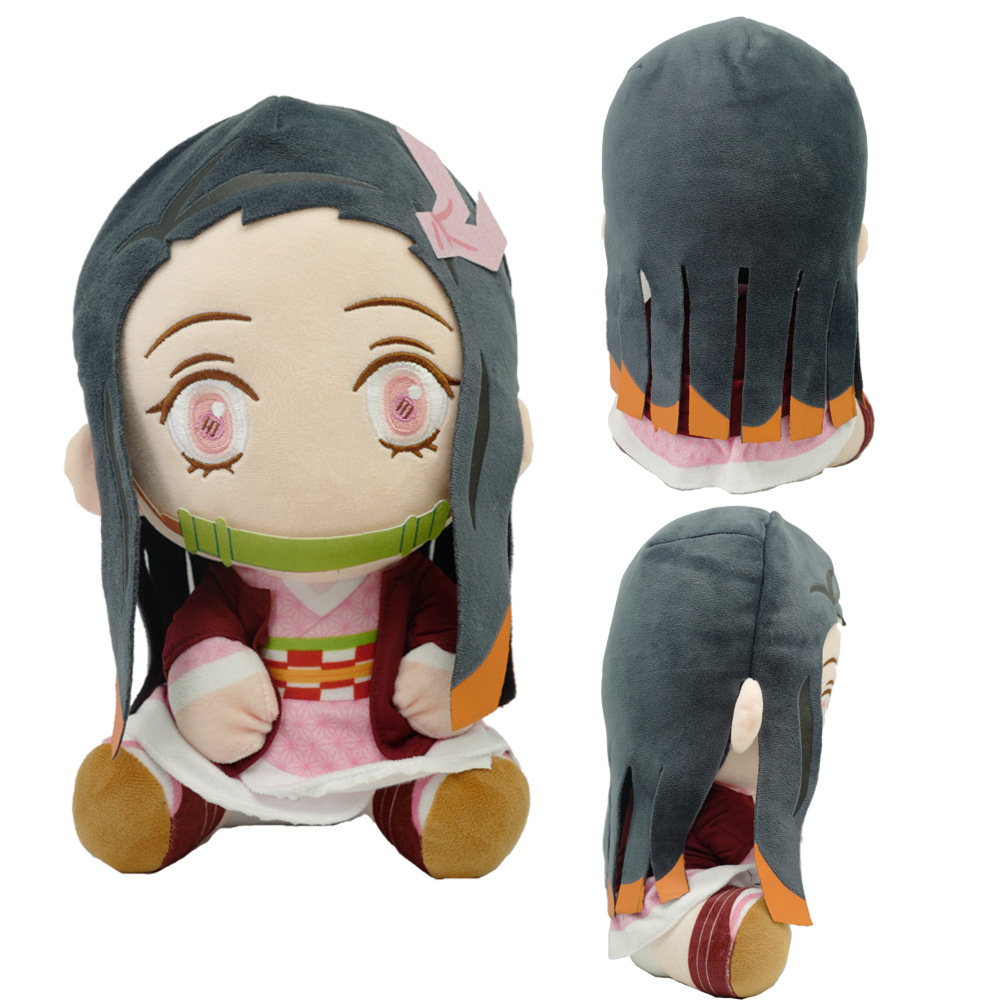 Anime transfronterizo sección completa Ghost Slayer Blade Tanjiro Nezuko Doll Regalo para niños Juguete de peluche Sentado Nezuko + 20 cm uno