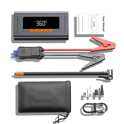 Cross-Border Car Emergency Starting Power Supply Air Pump All-In-One New Multi-Functional Portable Car Power Bank N10 (Hava nasosu) - neutral-n10-all-in-one-machine-6000mah-smart-clip-bag-cross-border-english-version