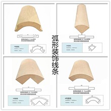 橱弧形拼接木线密度板多层板制作衣柜门圆弧吸塑扣线嵌条填充收边