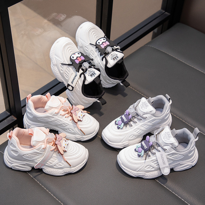 Lightweight running shoes with soft soles for girls, 2025 new autumn children's dad shoes, mesh sports shoes for boys