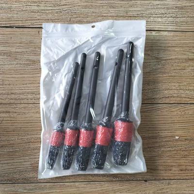 Car cleaning tools Wash Detail Cleaning Brush Five-Piece - detail-brush-bristle-bag